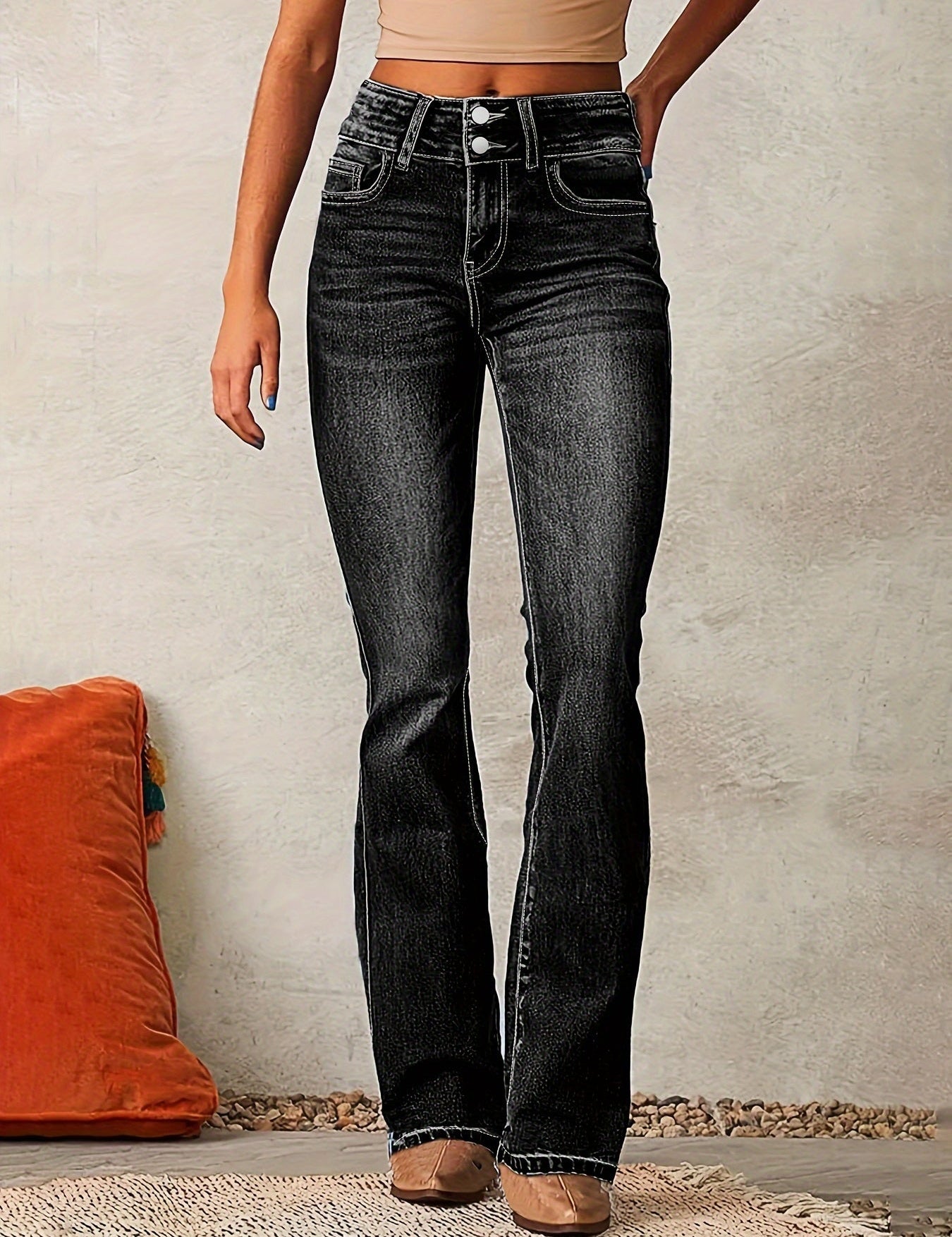 Marylène | Jeans a Zampa a Vita Alta