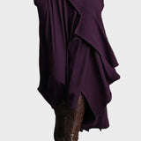 Abito Maxi Asimmetrico in Maglia con Collo Alto - Teresa di Amora Moda, foto 7