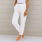Susy | Pantaloni stretch in lino traspirante premium