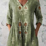 Blusa Lunga Stampata in verde - Orsola di Amora Moda, foto 2