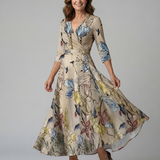 Celine | Abito Midi con Collo Incrociato