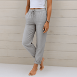 Susy | Pantaloni stretch in lino traspirante premium