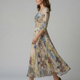 Celine | Abito Midi con Collo Incrociato