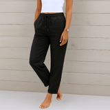 Susy | Pantaloni stretch in lino traspirante premium