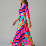 Celine | Abito Midi con Collo Incrociato