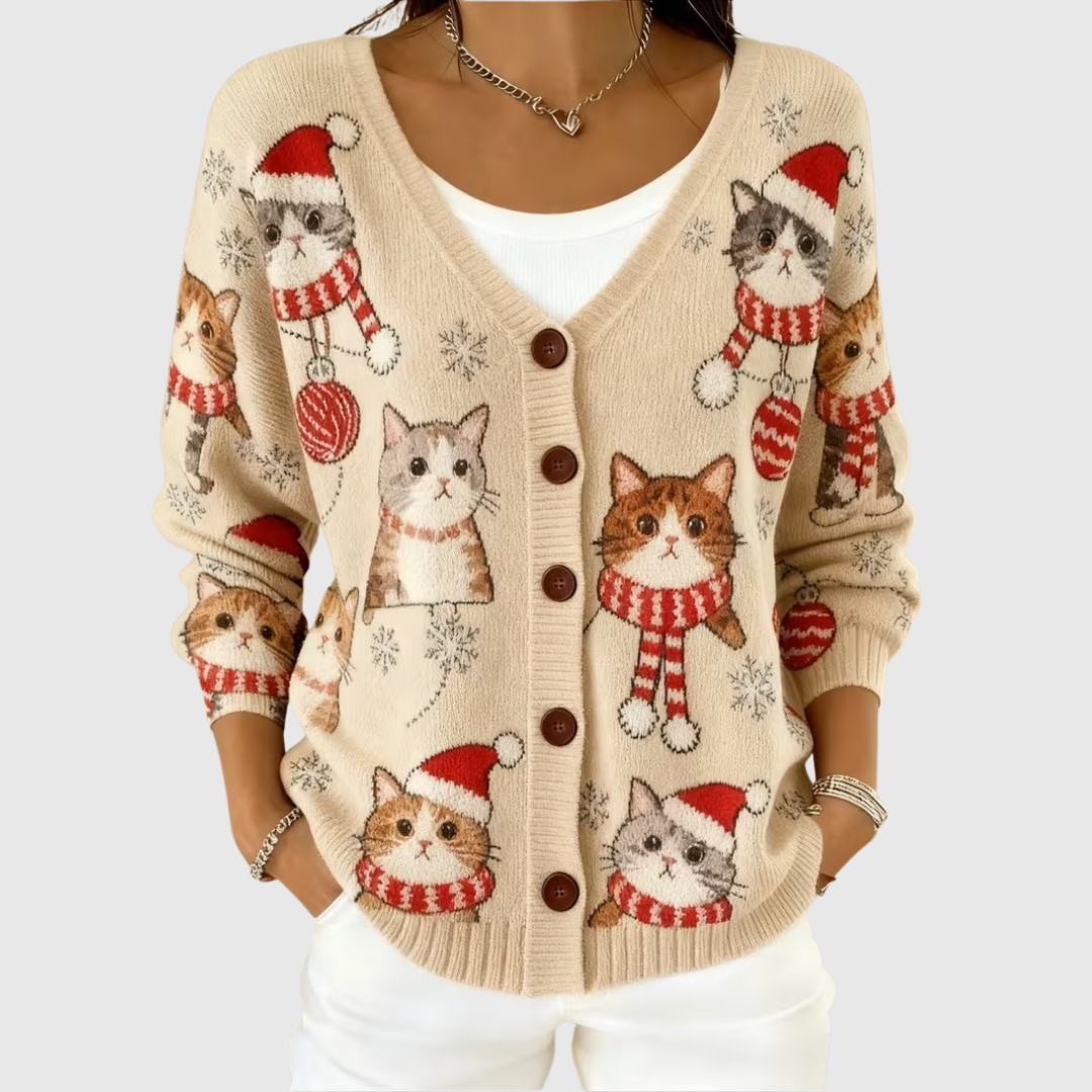 Comodo Cardigan in Maglia con Bottoni - Carlotta di Amora Moda