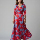 Celine | Abito Midi con Collo Incrociato