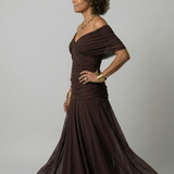 Calen | Abito Midi Off Shoulder Fluttuante