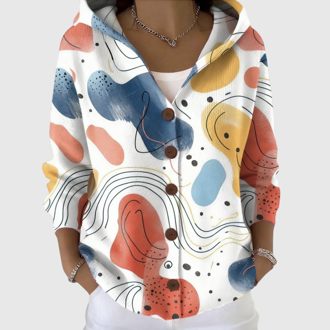 Comodo Cardigan in Maglia con Cappuccio - Carolina di Amora Moda