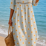 Chiara | Abito Midi Sole Dorato