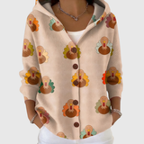 Cardigan in Maglia Comodo con Cappuccio - Lisa di Amora Moda