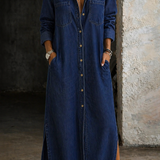 Abito con Bottoni in blu - Delia di Amora Moda, foto 6