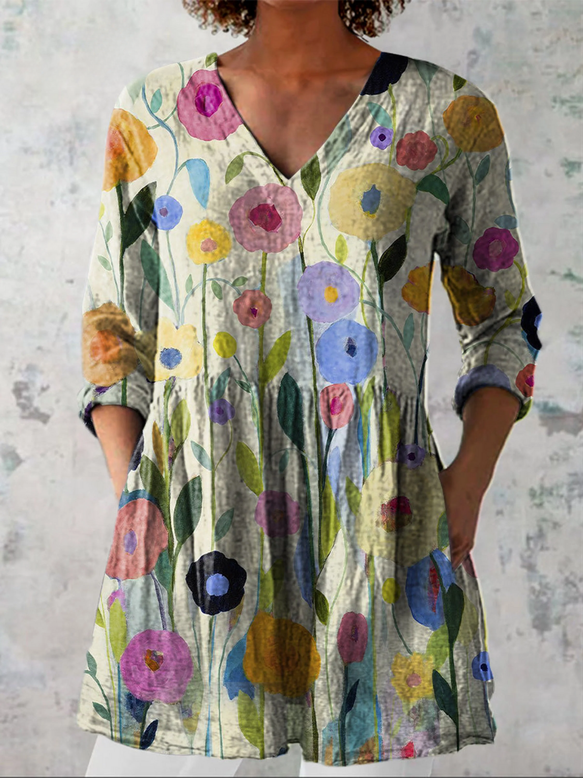 Blusa Lunga Stampata - Dafne di Amora Moda, foto 2