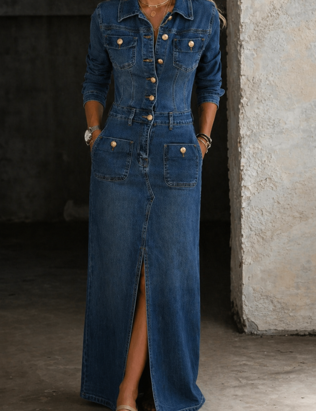 Giacca in Denim Classica e Comoda - Letizia di Amora Moda