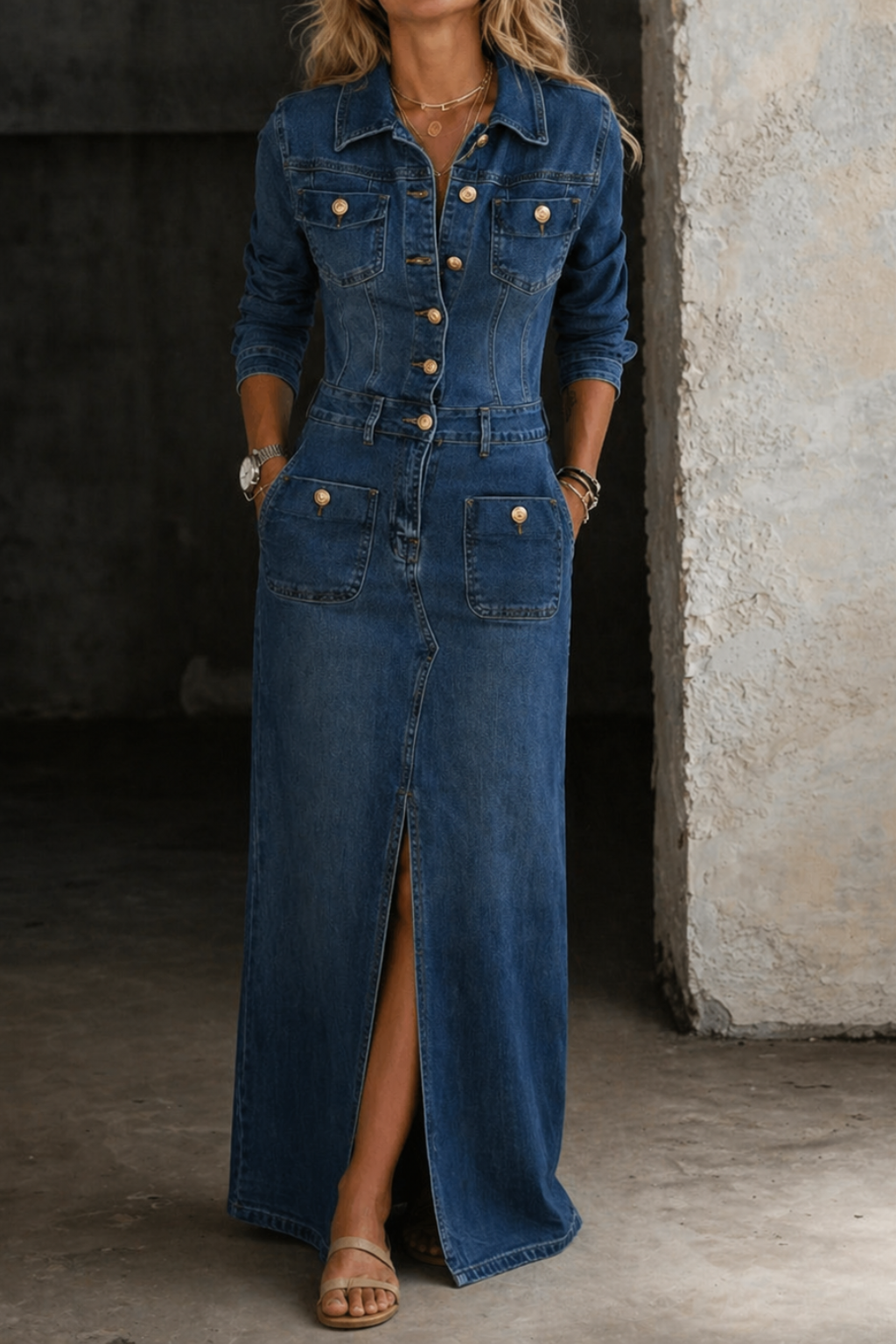 Giacca in Denim Classica e Comoda - Letizia di Amora Moda