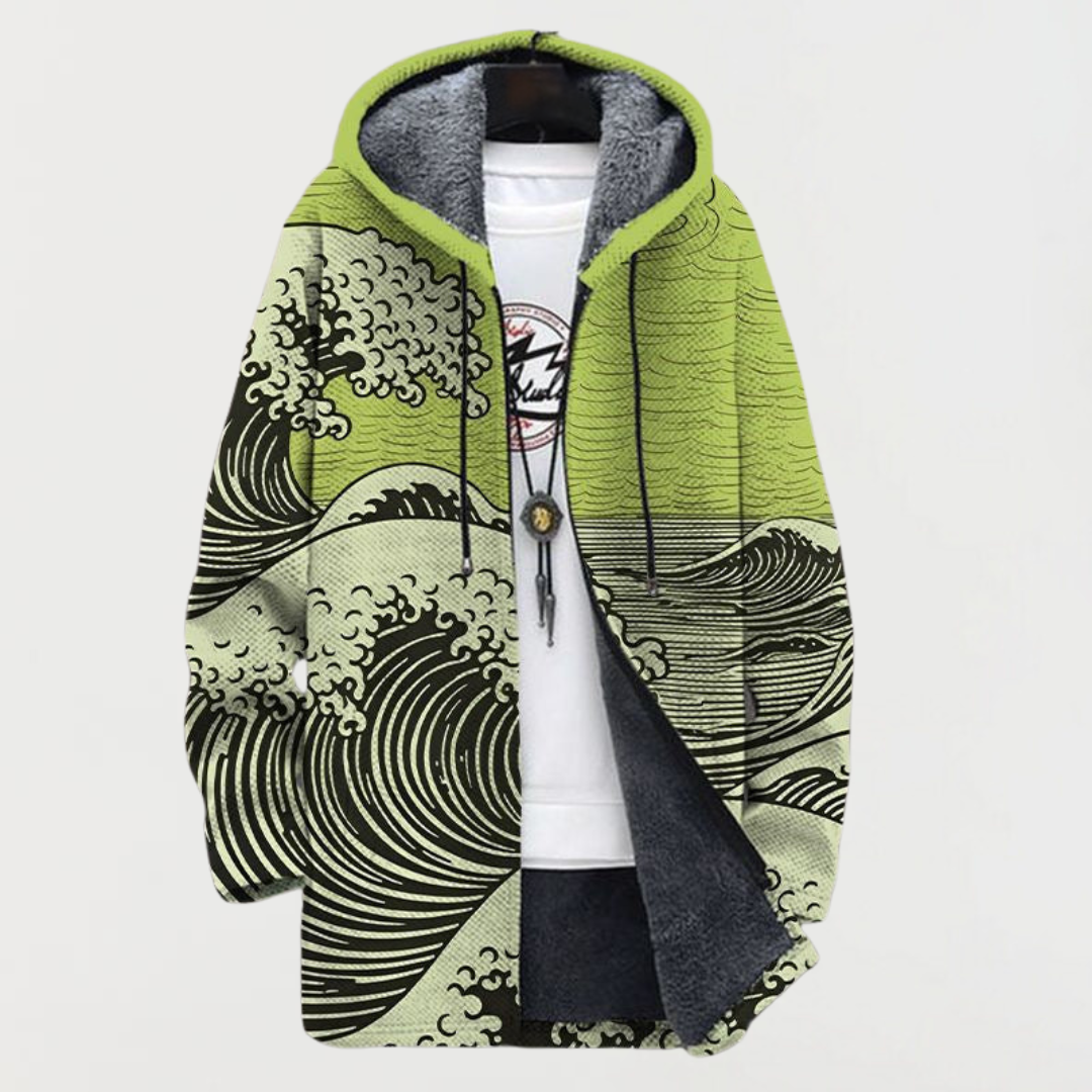 Cappotto con Motivo a Onde in verde chiaro - Michela di Amora Moda, foto 4