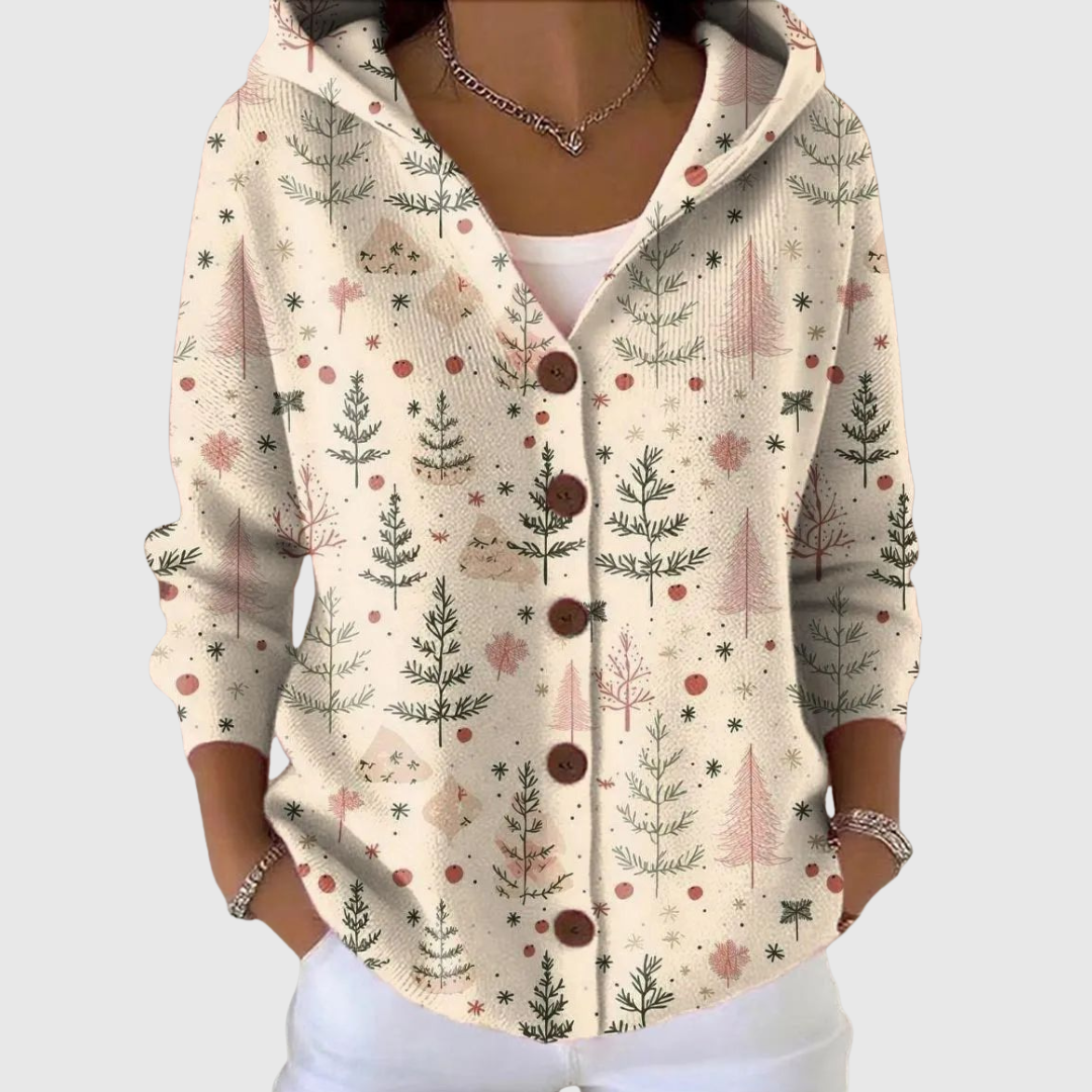 Cardigan in Maglia Comodo con Cappuccio - Graziella di Amora Moda