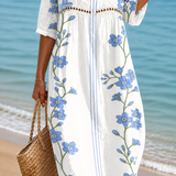 Federica | Abito Midi Fiori Gentili