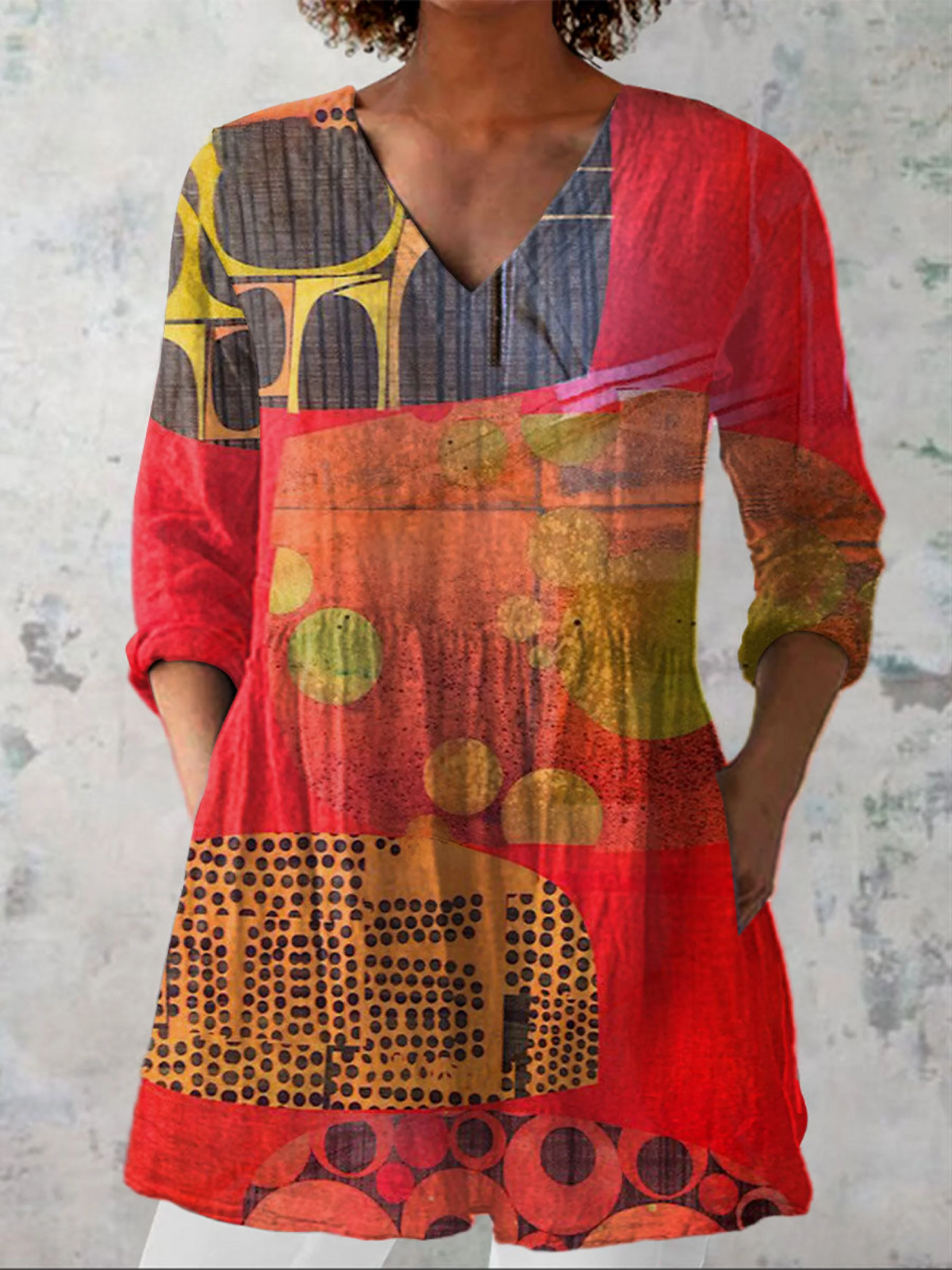 Blusa Lunga Stampata - Morena di Amora Moda, foto 2