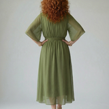 Elric | Vestito Midi Drappeggiato