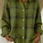Cardigan Quotidiano Morbido con Bottoni in verde - Enrica di Amora Moda