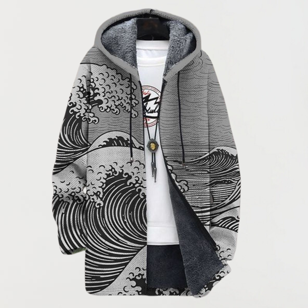 Cappotto con Motivo a Onde in grigio - Michela di Amora Moda, foto 5