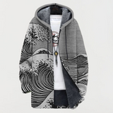 Cappotto con Motivo a Onde in grigio - Michela di Amora Moda, foto 5