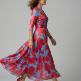 Celine | Abito Midi con Collo Incrociato