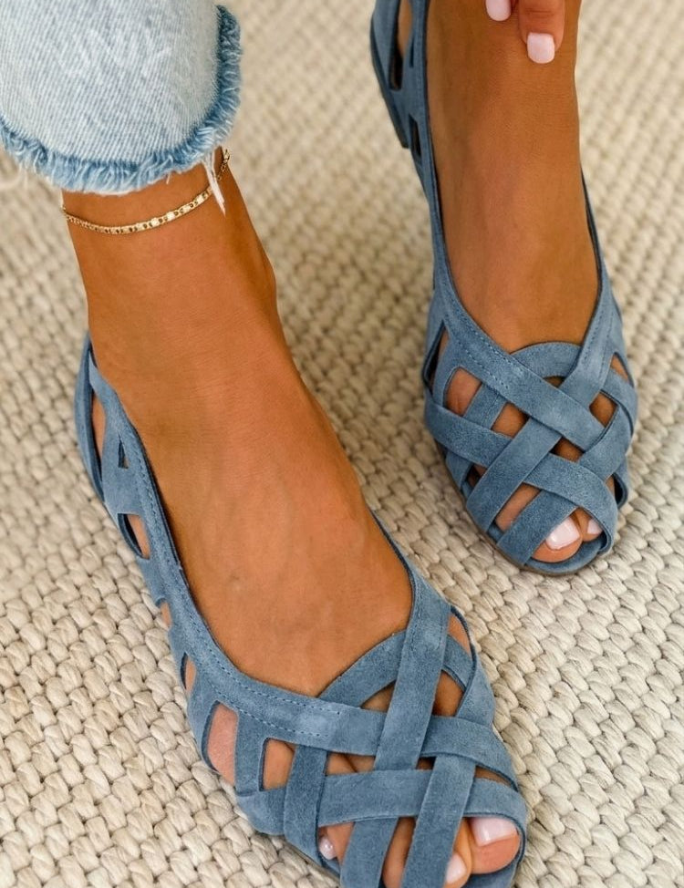 Azzurra | Sandali Intrecciati Vivace