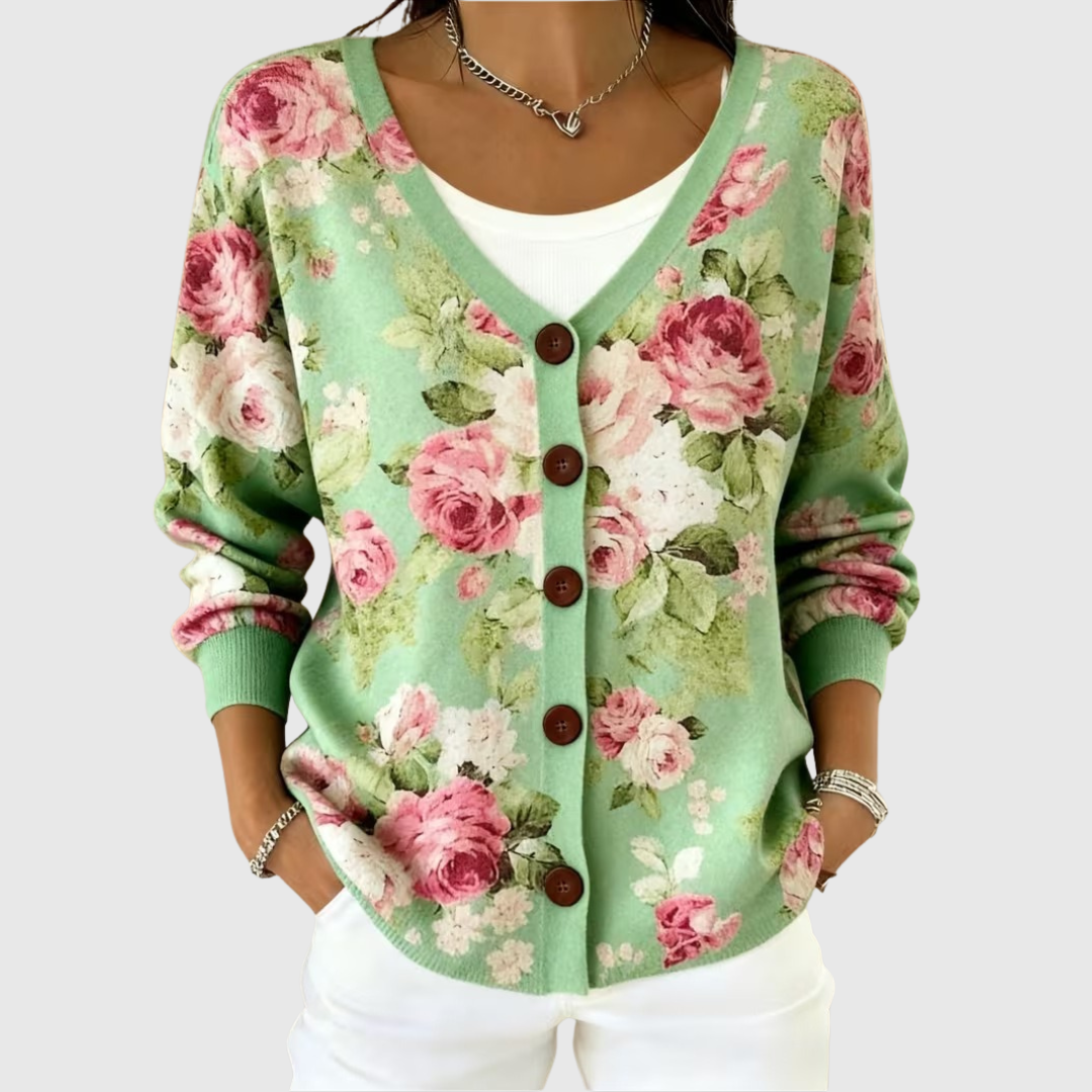 Cardigan in Maglia Comodo con Bottoni - Fiorenza di Amora Moda