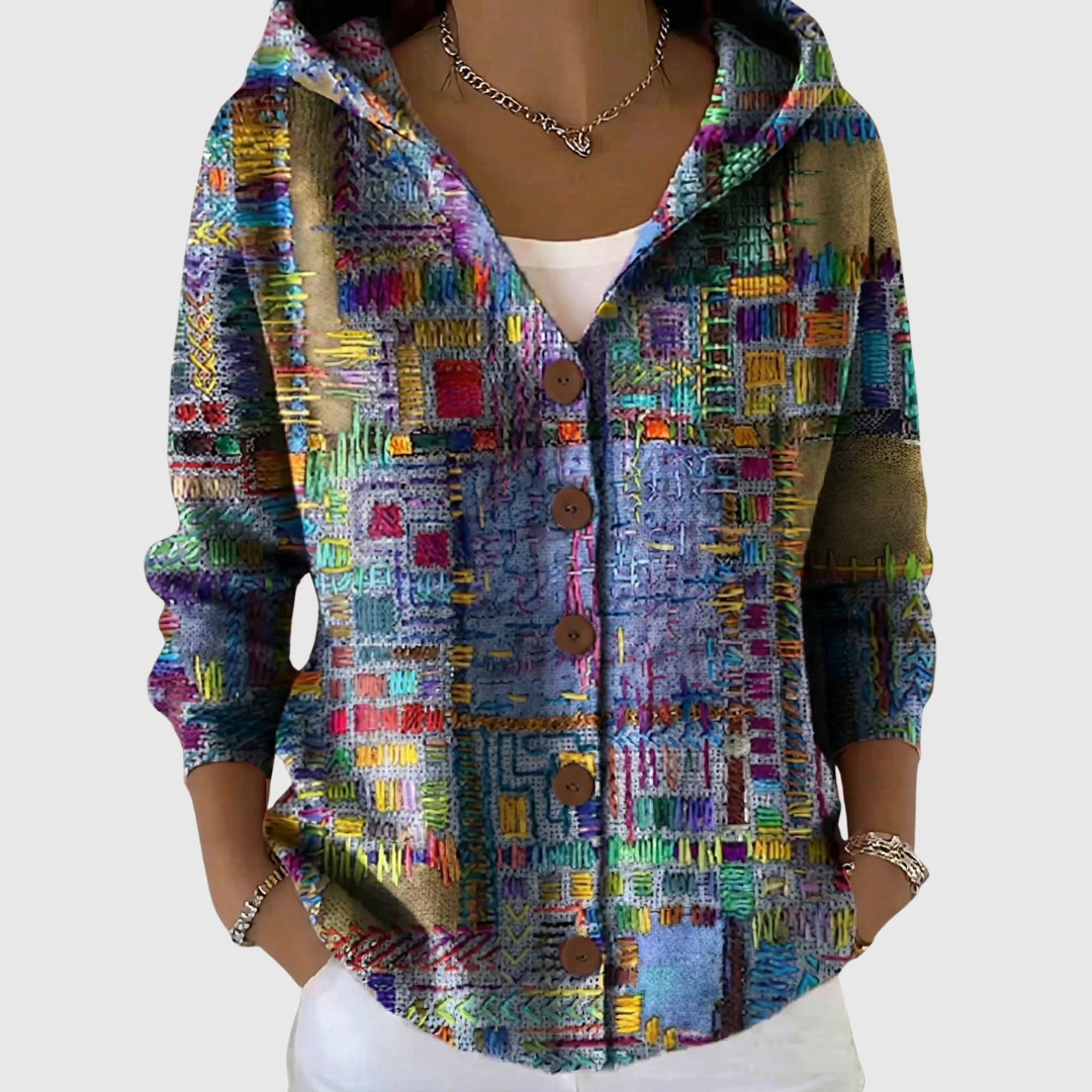Comodo Cardigan in Maglia con Cappuccio - Nerina di Amora Moda