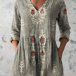 Blusa Lunga Stampata in grigio - Orsola di Amora Moda, foto 7