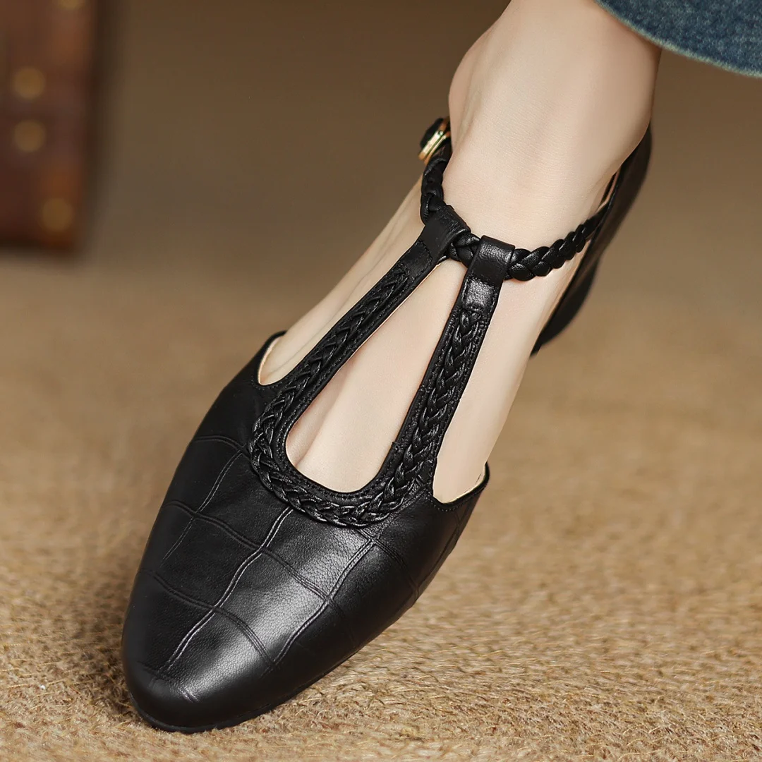 Scarpe Classiche in Pelle con Dettaglio Intrecciato - Vera di Amora Moda, foto 9