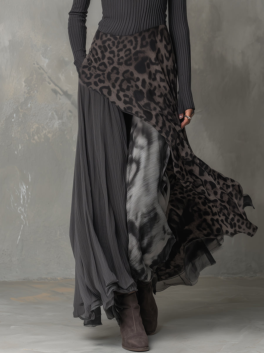 Abito Lungo con Stampa Leopardata - Martina di Amora Moda, foto 4