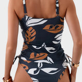 Lorenza | Costume Modellante Foglie Tropicali