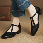 Scarpe Classiche in Pelle con Dettaglio Intrecciato - Vera di Amora Moda, foto 2