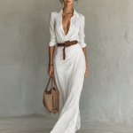 Maxi Abito Elegante in bianco - Bianca di Amora Moda, foto 6