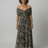 Calen | Abito Midi Off Shoulder Fluttuante