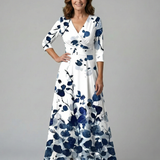 Celine | Abito Midi con Collo Incrociato