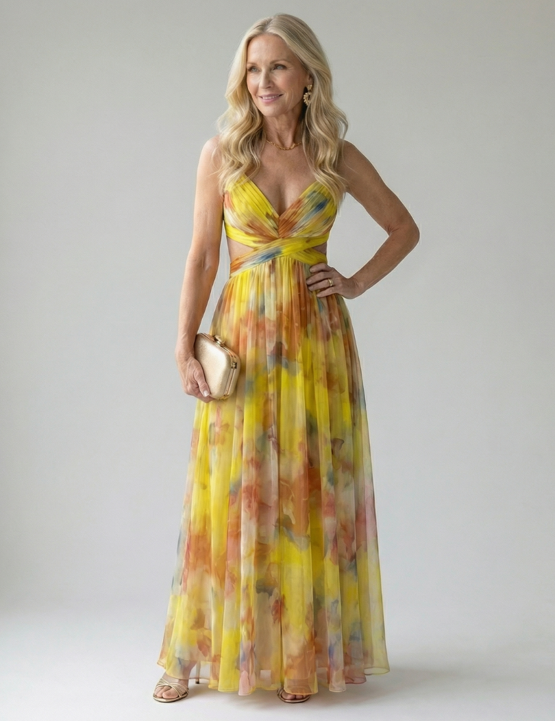 Isel | Abito Maxi Soft Wrap