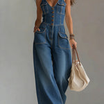 Tuta in Denim dalla Linea Morbida - Serena di Amora Moda