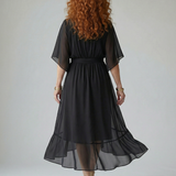 Elric | Vestito Midi Drappeggiato