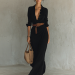 Maxi Abito Elegante in nero - Bianca di Amora Moda, foto 7