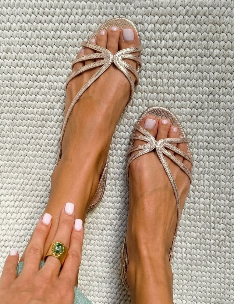 Ginevra | Sandali Dorati Eleganza Estiva