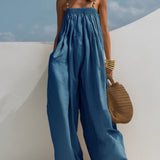 Tuta in Denim a Gamba Larga - Monica di Amora Moda, foto 6