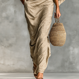 Laura - Insieme Due Pezzi con Gonna Lunga in Misto Lino