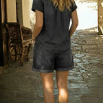 Completo Corto e Comodo in Denim - Stefania di Amora Moda, foto 5
