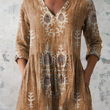 Blusa Lunga Stampata in giallo - Orsola di Amora Moda, foto 5