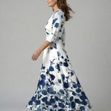 Celine | Abito Midi con Collo Incrociato