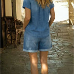 Completo Corto e Comodo in Denim - Stefania di Amora Moda, foto 3